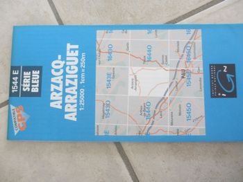 Carte IGN Série bleue 1544 E Arzacq-Arraziguet 1:25000