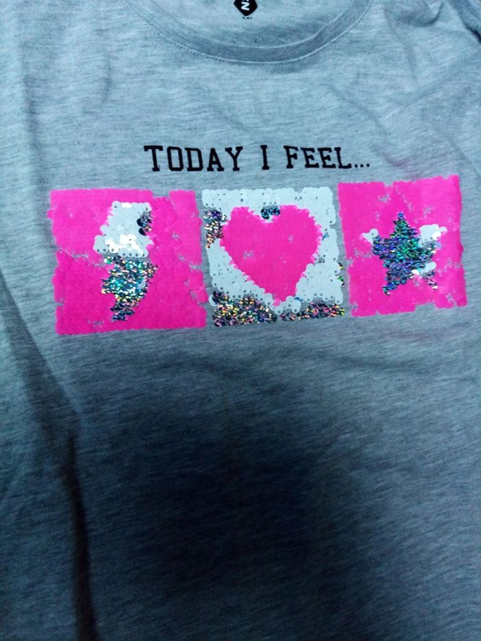 T shirt manche longue sequins 14A - photo numéro 2