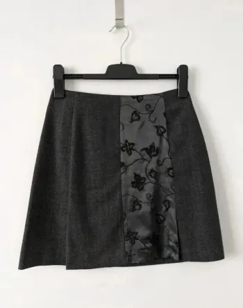 Mini-jupe brodée grise - Kenzo Jungle - taille 36