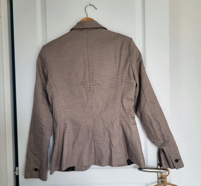 Veste blazer à carreaux cintrée Zara taille 36 - photo numéro 4