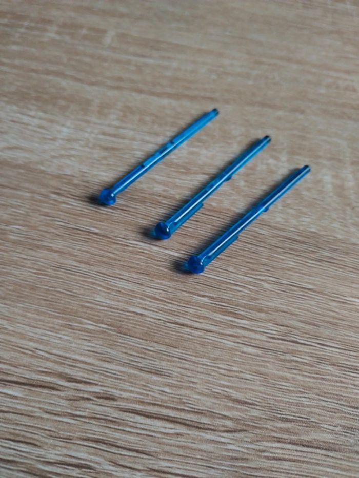 Lego lot 3 missiles projectile 15303 trans dark blue - photo numéro 2