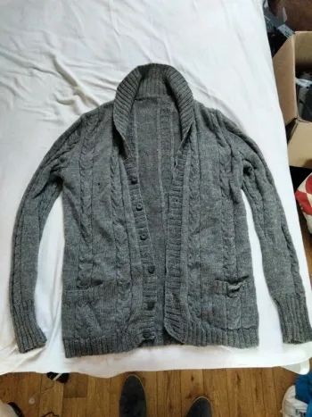 Gilet cardigan gris taille M