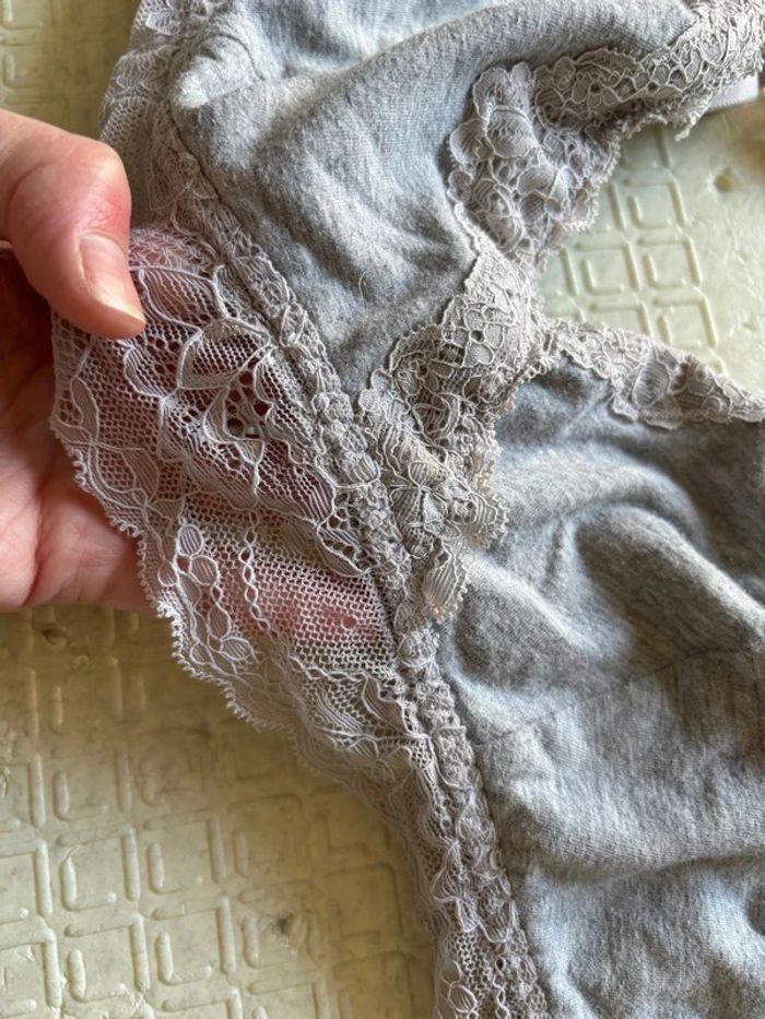 Soutien gorge allaitement coton gris Kiabi 95C tbe - photo numéro 3