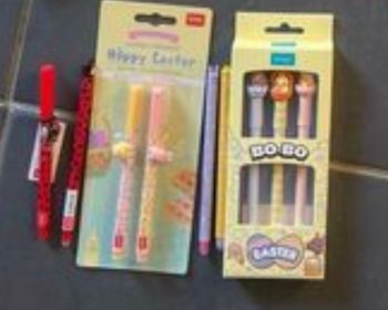 Lot de Pâques Stylos Legami printemps Pâques coccinelle