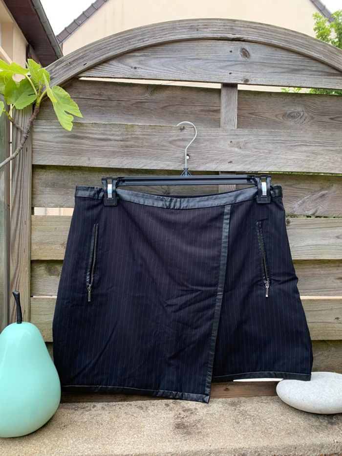 Jupe semi porte-feuille petite rayures de Promod taille 42 - photo numéro 7