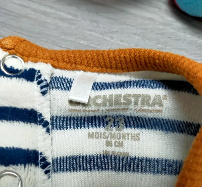 Pyjama velours 2 pièces ours garçon 23 mois Orchestra - photo numéro 4