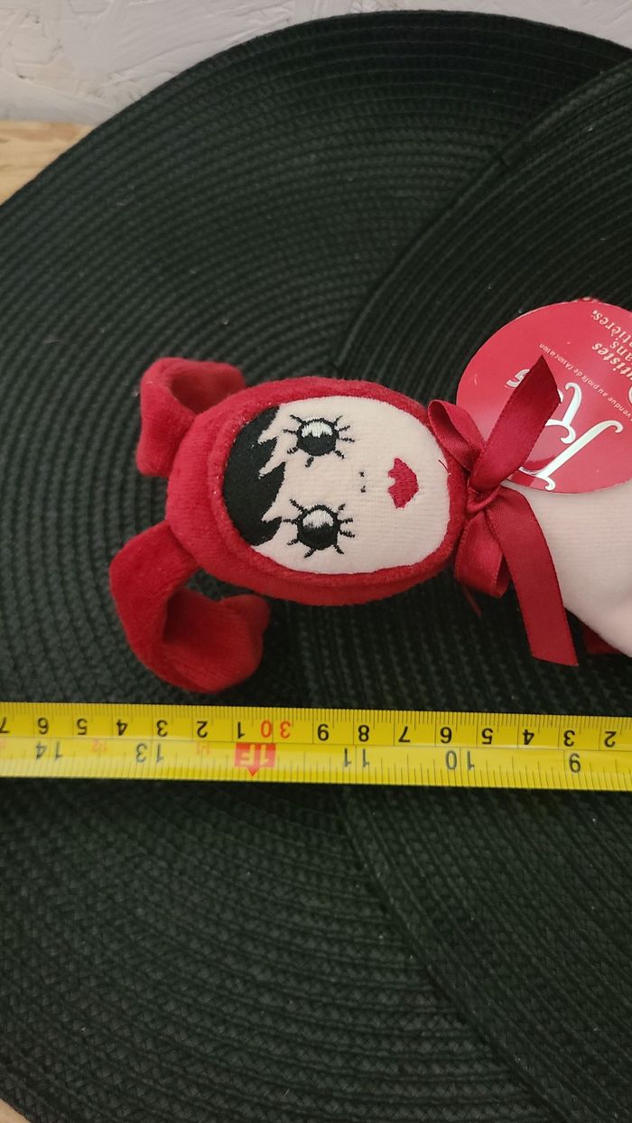 DOUDOU PELUCHE SEPHORA POUPEE CHAPERON ROBE ROUGE OREILLE LAPIN 32cm - photo numéro 2