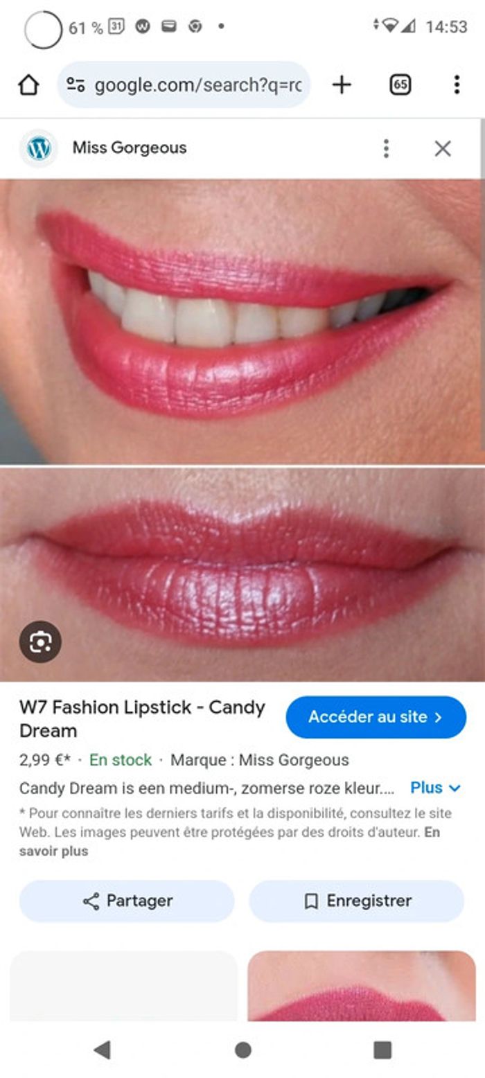 Rouge à lèvres W7 - photo numéro 4