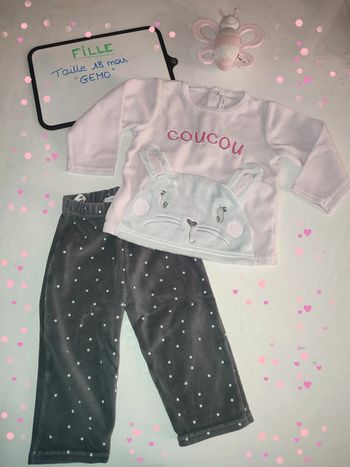 Pyjama velours deux pièces