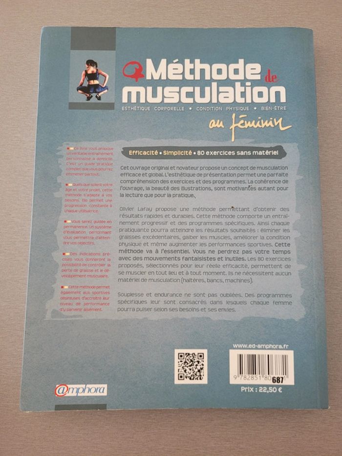 Livre méthode de musculation au féminin - photo numéro 2