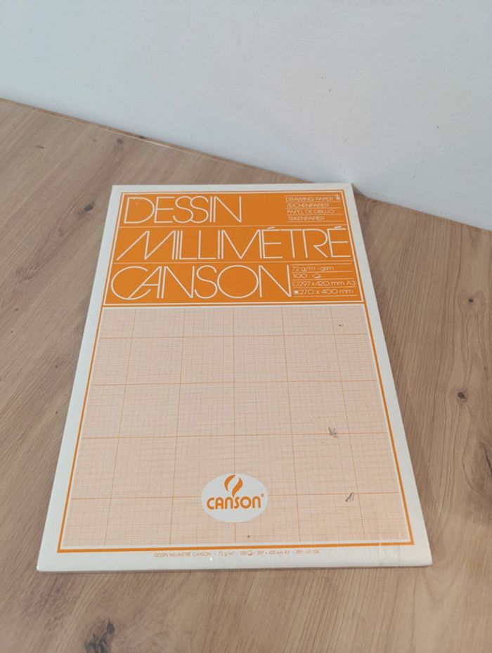 Carnet dessin Canson millimétré A3