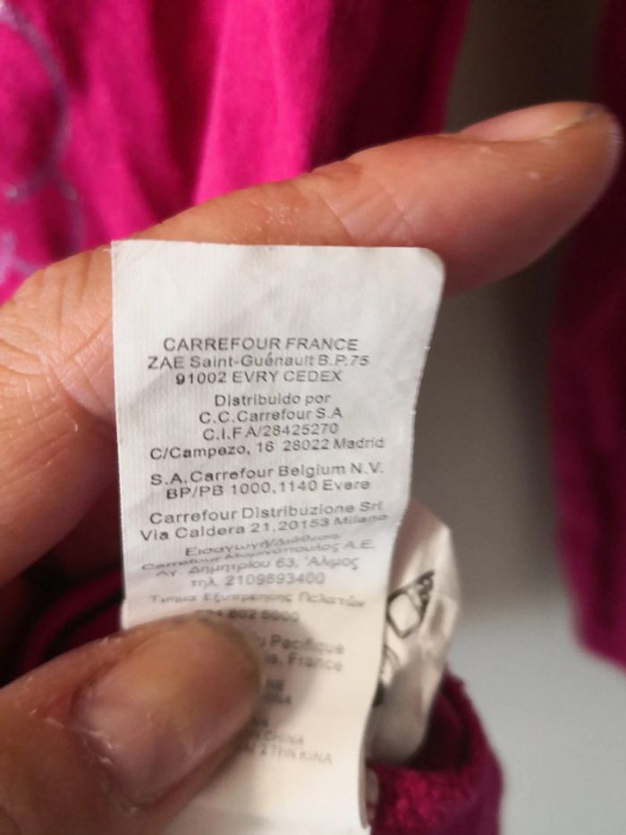 Tee shirt manches longues rose inscription - photo numéro 4