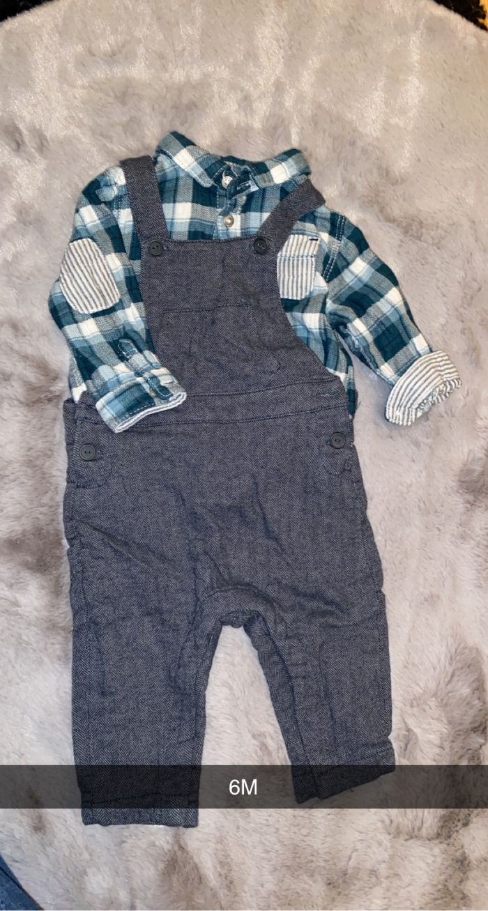 Salopette et chemise