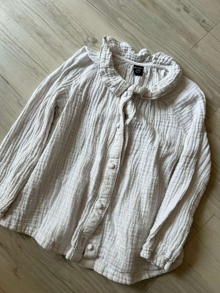 Blouse blanche gaze de coton
