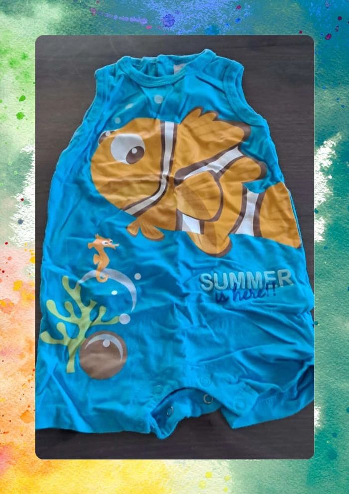 🌊 Barboteuse Disney 9 mois – Nemo 🐠