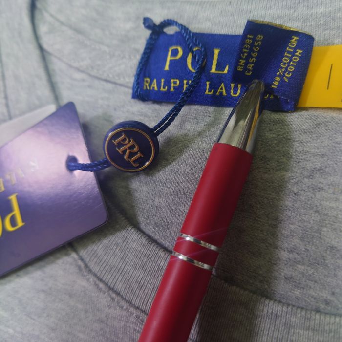 Tee Shirt Ralph Lauren pour homme - Taille L - Gris logo brodé noir - Neuf - photo numéro 3