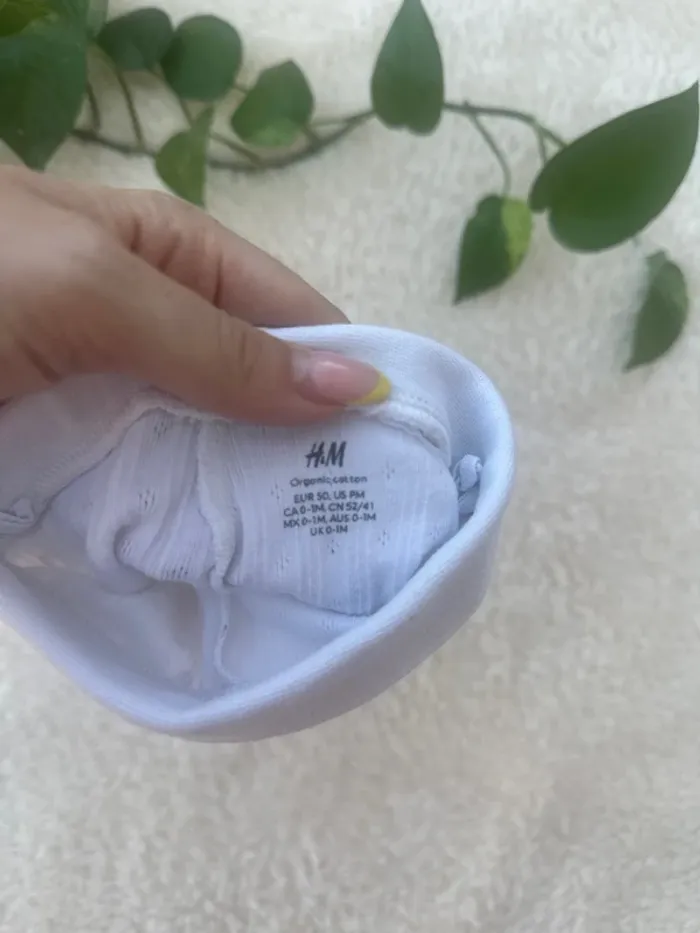 Legging blanc à fleur 0-1 mois - photo numéro 3