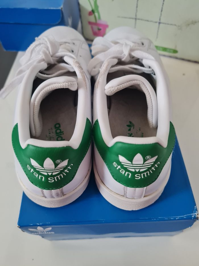Stansmith blanche et verte - photo numéro 4