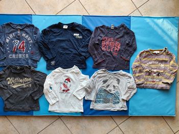 Lot de 7 t-shirts manches longues 24 mois