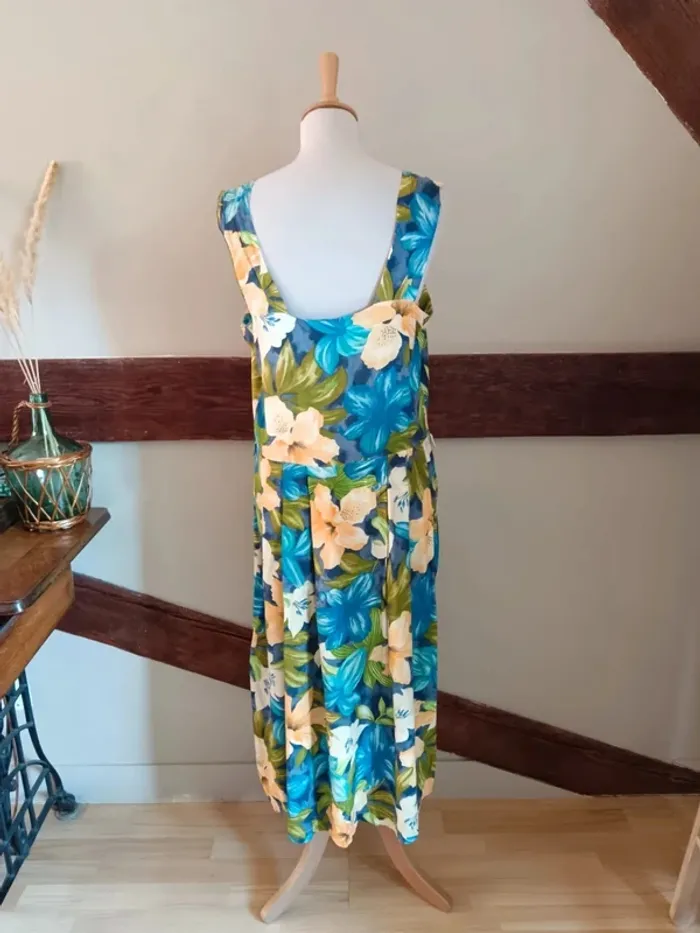 Robe débardeur jupon fleurie - photo numéro 10