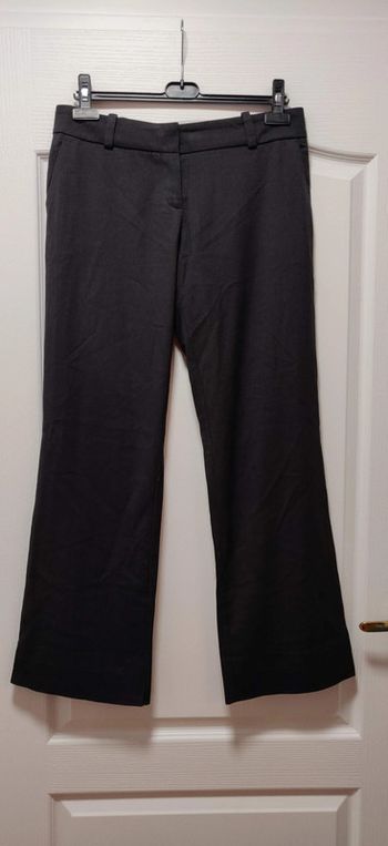 Pantalon de tailleur gris fines rayures blanches Sinéquanone 40