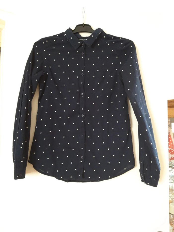 Chemise/chemisier à pois blanc - photo numéro 3