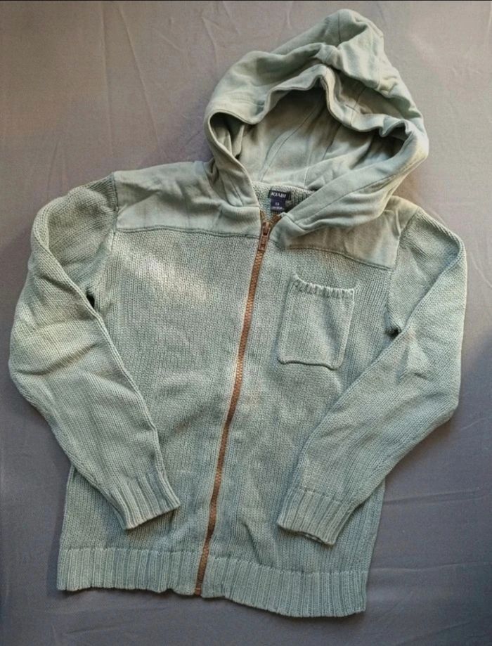 Gilet vert zippé - photo numéro 2