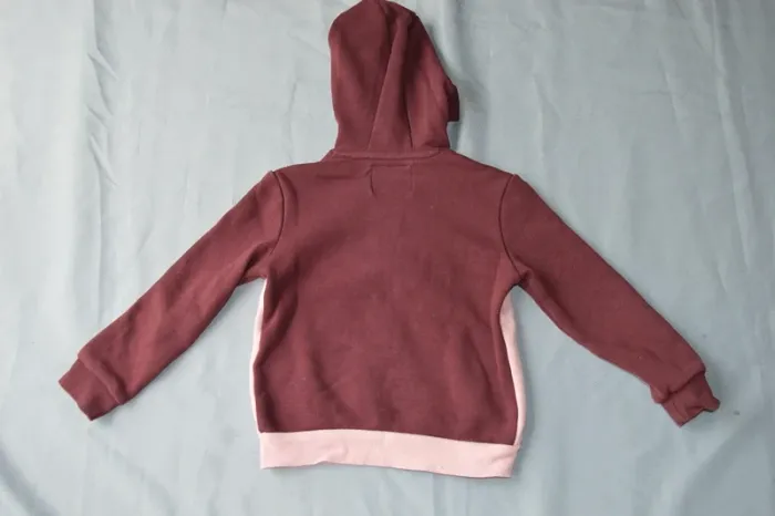Sweat zippé à capuche Decathlon fille bordeaux rose 24-36 mois - photo numéro 4