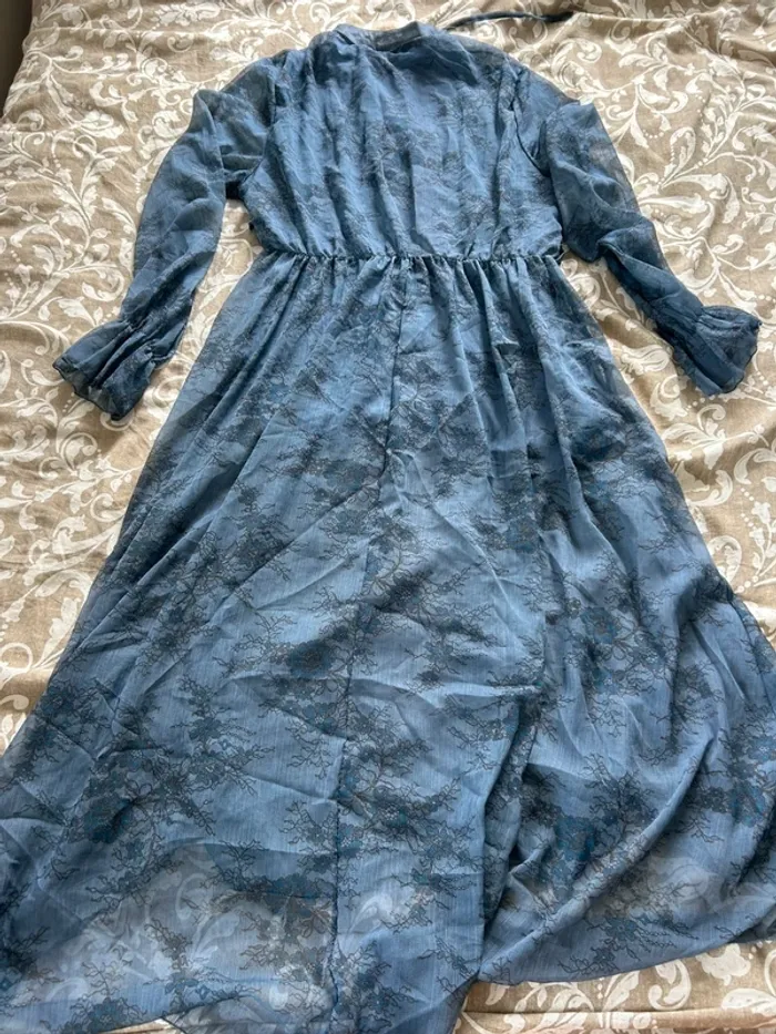 Robe longue bleu fleuri wiya - photo numéro 2