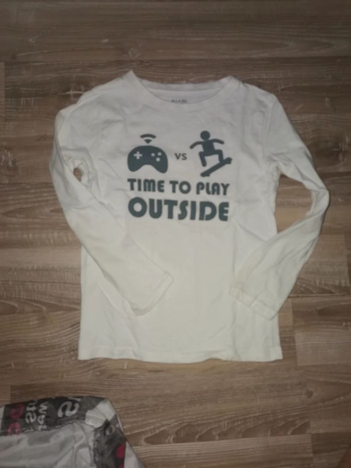 T-shirt manches longues blanc