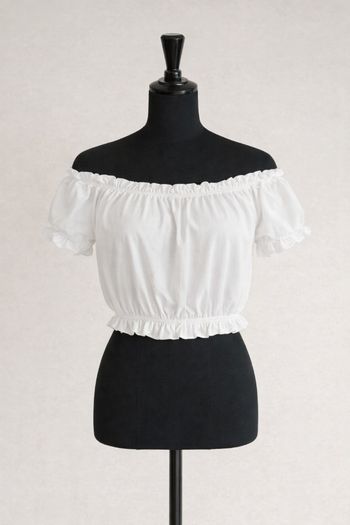 Top court blanc femme Taille unique