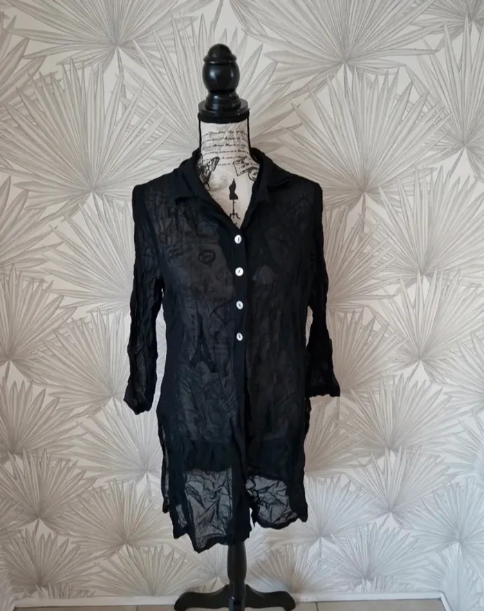 Jolie chemise longue transparente C&A taille 44