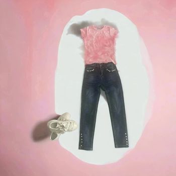 Jeans à perles 8 ans