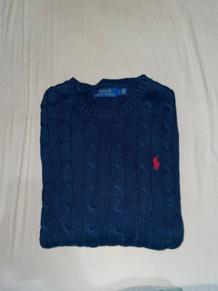Pull bleu marine Ralph Lauren Polo homme S - photo numéro 2