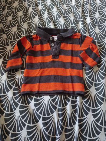 Polo à manches longues bébé garçon taille 6 mois