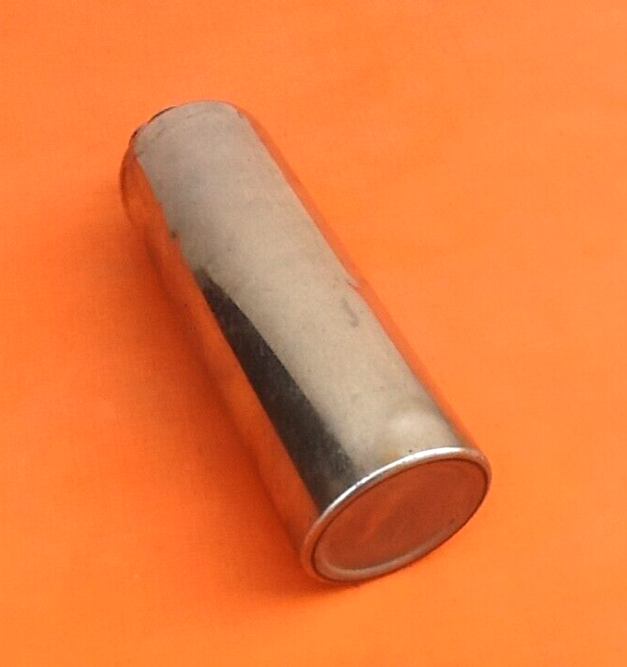 Années 1950 Bouillotte Laiton chromé forme cylindrique - photo numéro 5