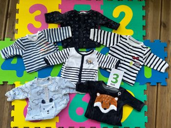 Lot de 7 pyjamas 3 mois