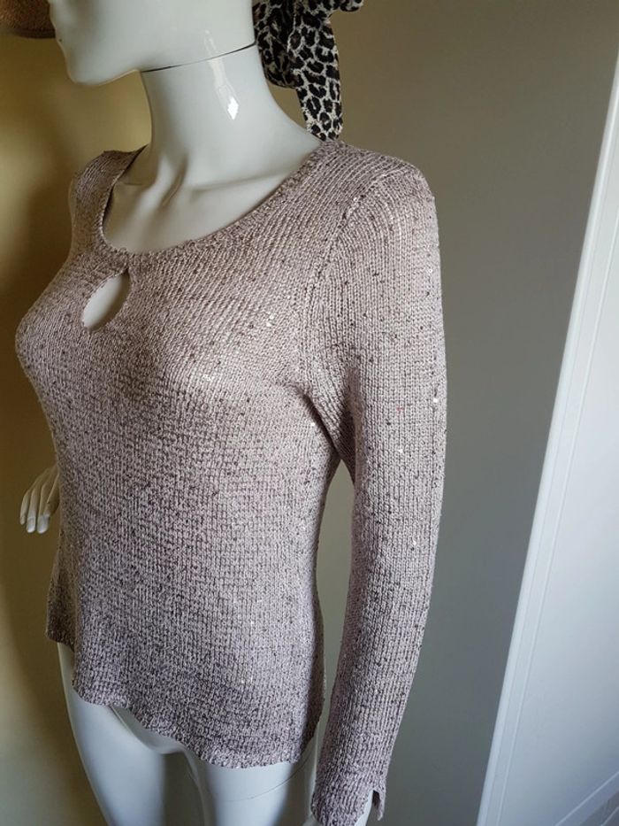 Pull léger manches longues à paillettes - photo numéro 9