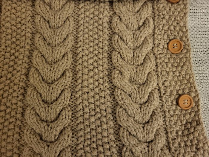 Chancelière en tricot faite main Naissance - photo numéro 4