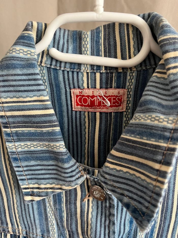 Veste sans manches jean complices rayées 34/36 - photo numéro 3