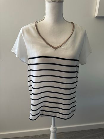 Blouse marinière noire et blanche Liu Jo T40 L
