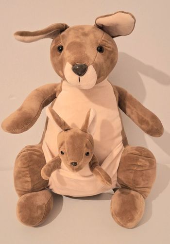 Peluches maman et bébé Kangourou