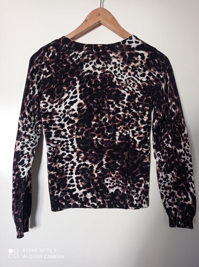 Gilet femme imprimé léopard, H&M, taille XS (34) - photo numéro 3