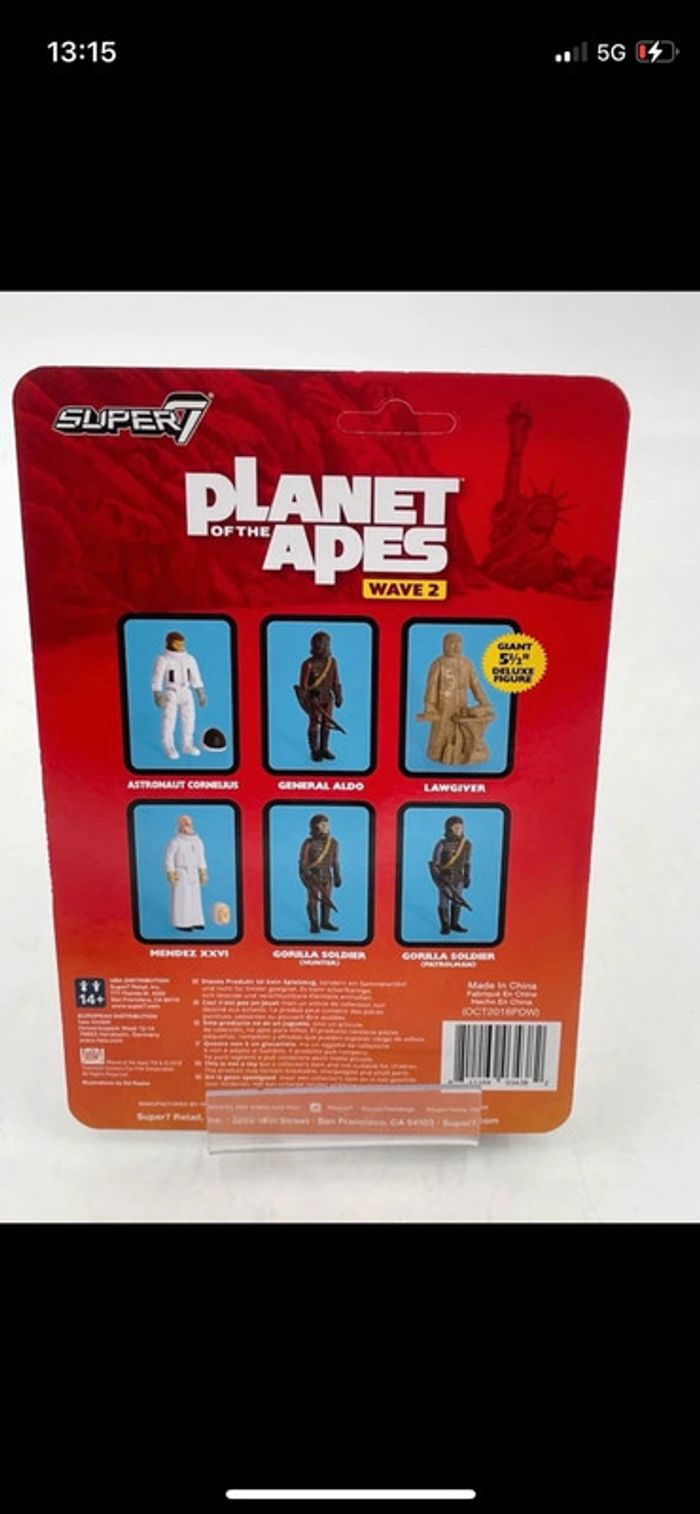 Figurine Planet Of The Apes Gorilla Soldier (Patrolman) ReAction figures Super 7 neuf - photo numéro 2