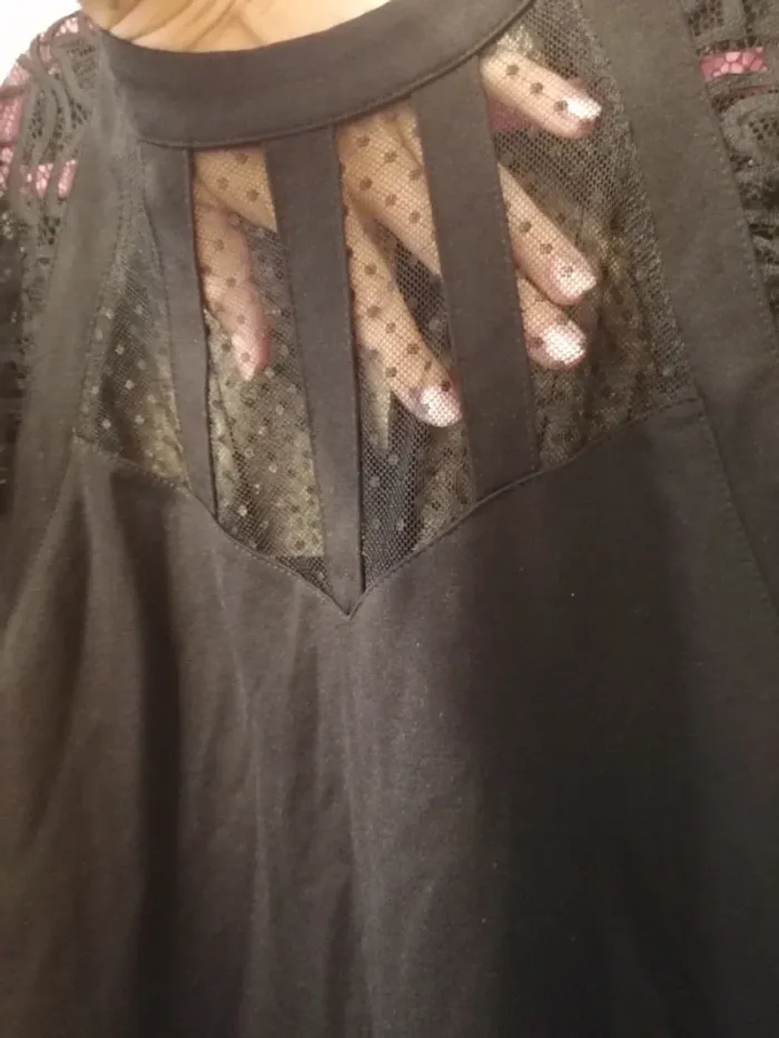 Haut noir Morgan en dentelle taille M - photo numéro 9