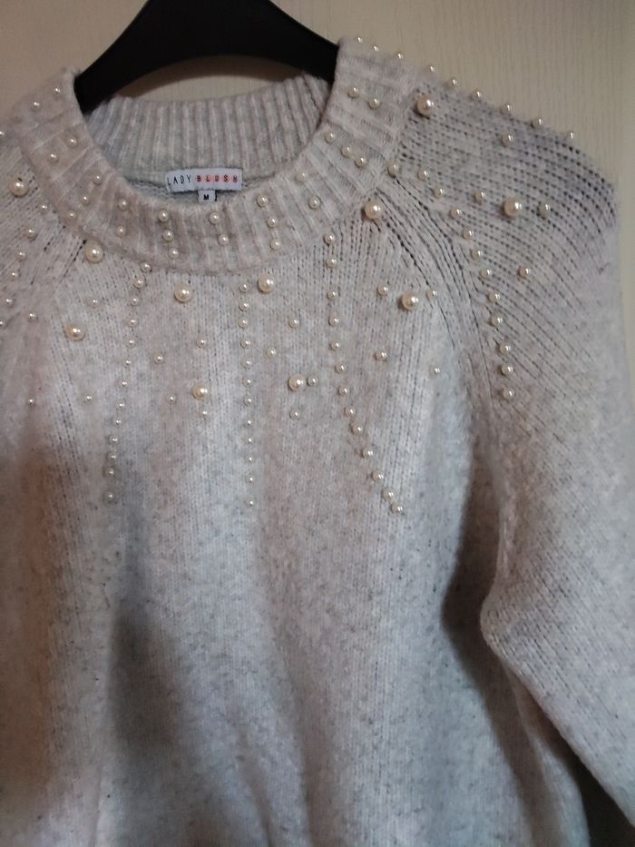 Pull femme gris clair - photo numéro 2