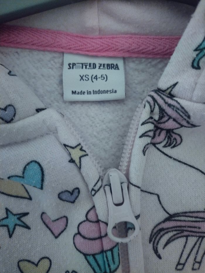 Veste à capuche licorne 4/5 ans - photo numéro 5