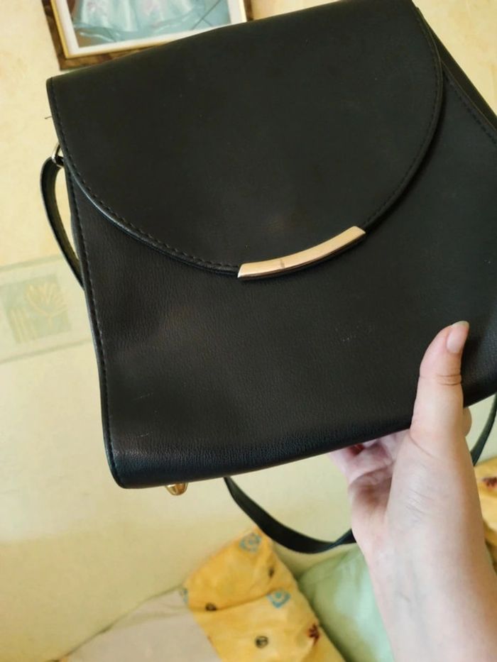 Sac noir bandoulière carré vintage y2k vintage - photo numéro 7