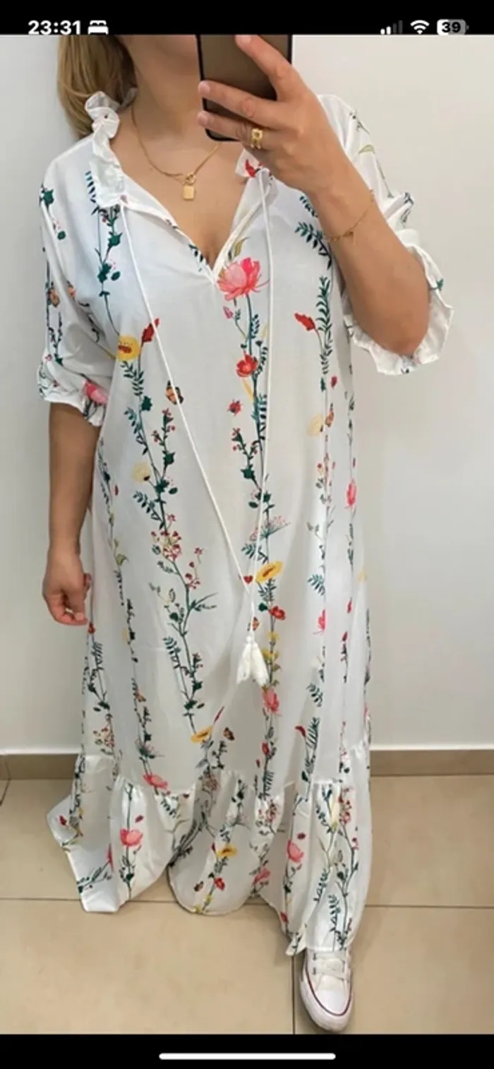 Robe longue romantique