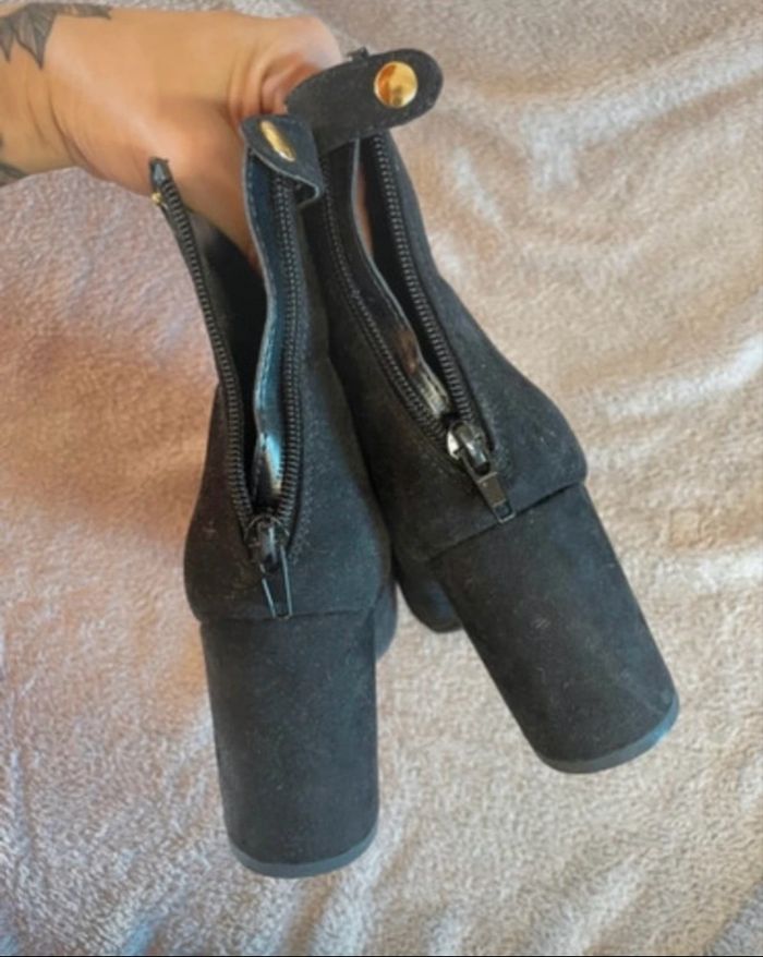 bottines noires à talons, New Look, pointure 38.5 🖤 - photo numéro 3